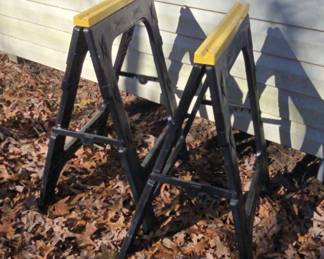 Two Plastic Sawhorses