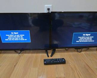 Pair Of Insignia 24 TVs With One Remote