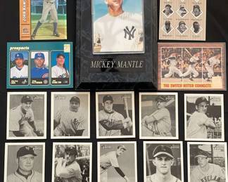  01 Baseball Sportcards including framed Mickey Mantle