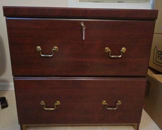 Two Drawer Filing Cabinet With Key
