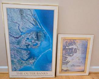 Two Outer Banks Posters, One Framed