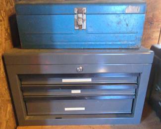 Two Metal Toolboxes With Contents