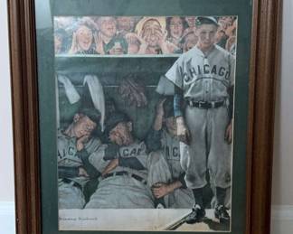 Norman Rockwell Bottom of the Ninth Framed Print