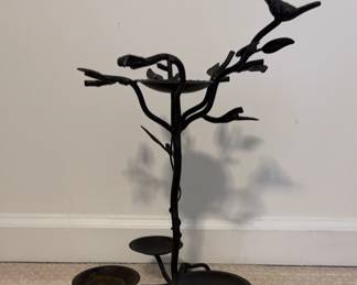 Metal Tree Design Candle Stand