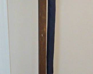 Wooden Coat Rack With Metal Hooks
