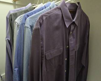 7 Mens Dress Shirts Mostly Large