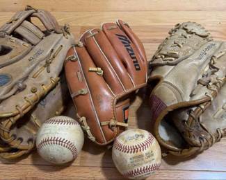 Baseball Gloves and Balls