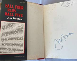 Signed Ball Four Plus Ball Five by Jim Bouton and More