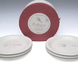 67 - Williams Sonoma Corkscrew Plates, qty 6