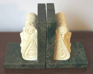 299 - Marble Bookends - 6" x 3.5"