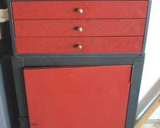253 - Metal Tool Box w / Contents - 20" x 12" x 40"