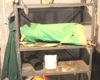 436 - Metal Shelf w / Contents - 69" x 35" x 18"