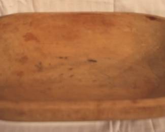 27 - Vintage Wood Dough Bowl - 20.5 x 10.5