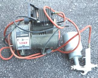 279 - Craftsman Air Compressor & Sprayer .5 HP You are buying a used as-is electric/electronic item. We do not guarantee all components are present, and if it is not expressly stated, it is untested.