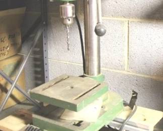 462 - Central Drill Press - 29" x 13" x 7" You are buying a used as-is electric/electronic item. We do not guarantee all components are present, and if it is not expressly stated, it is untested.