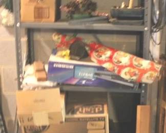 474 - Metal Shelf w / Contents - 65" x 30" x 15"