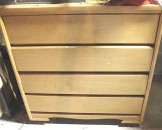 463 - Wood 4 Drawer Chest w / Contents 34" x 30" x 19"
