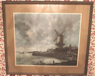 50 - Framed Windmill Print - 28" x 31"