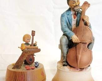 160x - 2 Music Box Figurines Playing Cello tallest one is 8" tall You are buying a used as-is electric/electronic item. We do not guarantee all components are present, and if it is not expressly stated, it is untested.