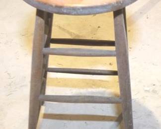 499 - Wood Stool - 30" x 14"