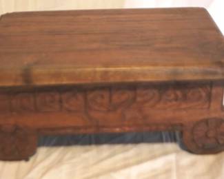 184 - Wood Stool - As Is (Broken Foot) 14" x 8.5" x 6"