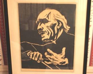 173 - Wolfgang Simon Framed Print - Signed 23.5" x 29"