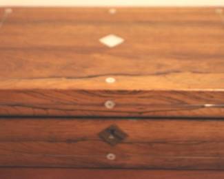 374 - Inlaid Wood Lap Desk 4" x 14" x 9"