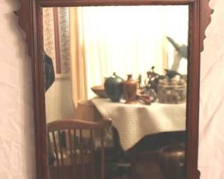 127 - Eagle Carved Chippendale Wall Mirror 33" x 17"
