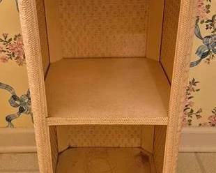 1167 - Vintage Wicker 2 Tier Shelf 25 x 12 x 12