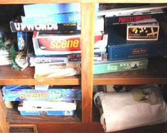 222 - Cabinet Lot Board Games & More