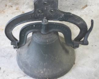 455 - Antique Cast Iron Bell #1 - 19" x 14"