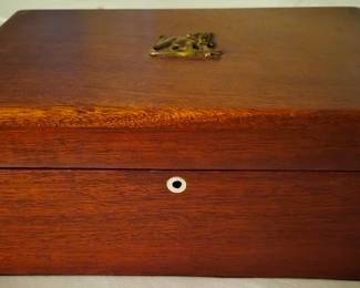 1170 - Vintage Wooden Box w/ Contents