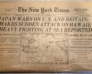 214 - 1941 New York Times WWII Newspaper