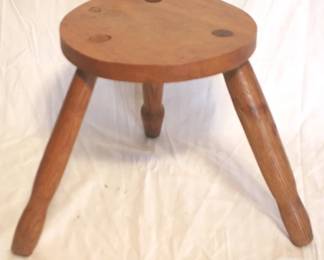 196 - Wood Stool - 10.5" x 12"