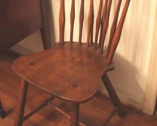 39 - Vintage Windsor Brace Back Chair 35" x 15" x 19"
