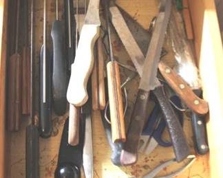 141 - Drawer Lot Knives & Etc
