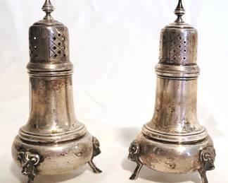 25 - Sterling Salt & Pepper Shakers - 5" Tall