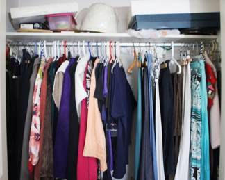407 - Closet Lot (Top Shelf & Hanging Clothes Only)