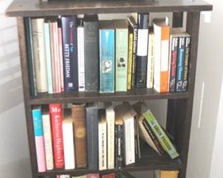 410 - Wood Book Shelf w / Books - 40" x 23" x 12"