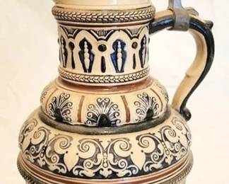 230 - Germany Stoneware Tankard - 13.5" Tall