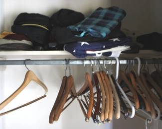 116 - Closet Lot of Hats and Hangers
