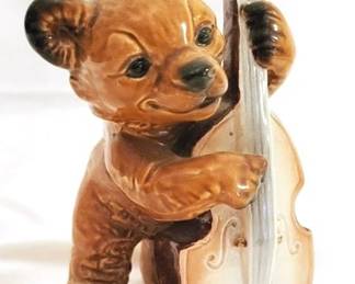166x - Goebel Bear Figurine playing the Cello approx 3.5" tall