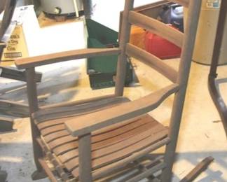 510 - Wood Rocker - 43" x 29" x 23"