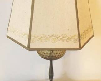 305 - Vintage Amber Glass Lamp - 16" Tall You are buying a used as-is electric/electronic item. We do not guarantee all components are present, and if it is not expressly stated, it is untested.