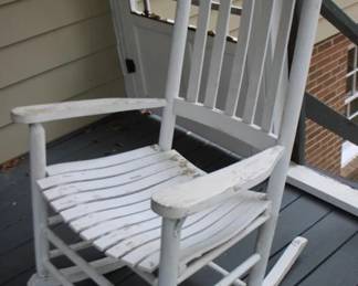 17 - Wood Porch Rocker - 45" x 27" x 33"