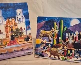 228 - Pair Decorative Art - 6" x 8"