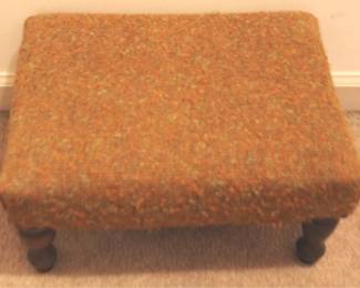 379 - Upholstered Footstool - 8" x 17" x 12"