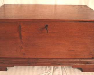 95 - Dovetailed Wood Box w/ Key - 17.5" x 9.5" x 9.5"
