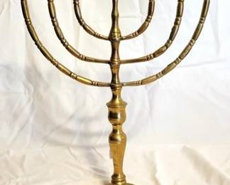 30 - Brass Menorah - 17" x 13"