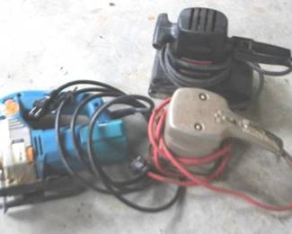 444 - 3 pc Lot Electric Hand Tools You are buying a used as-is electric/electronic item. We do not guarantee all components are present, and if it is not expressly stated, it is untested.